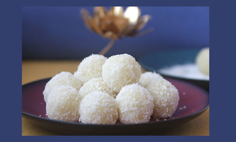 चॉकलेट नारियल लड्डू