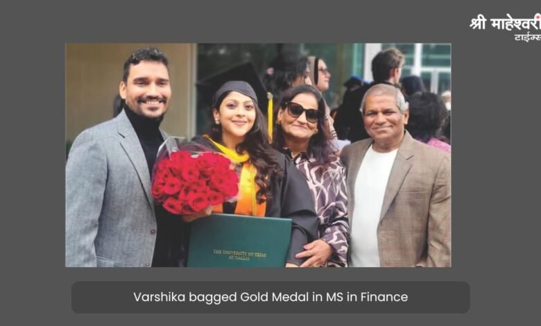 varshika got gold medal in ms finance
